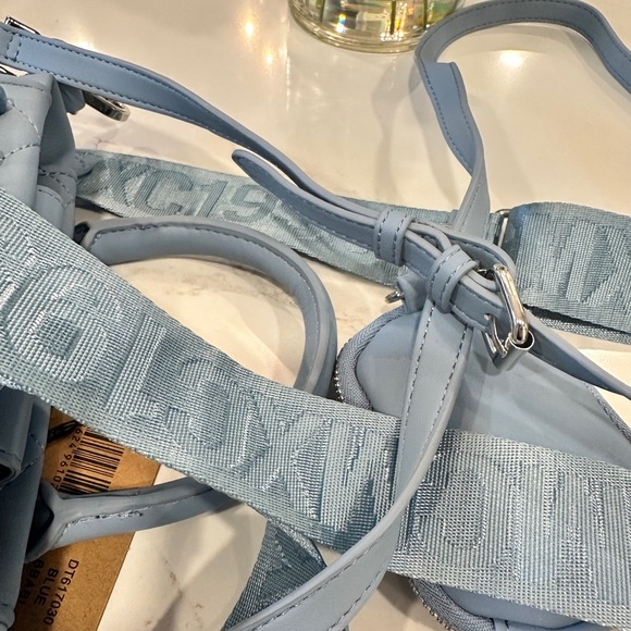 Steve Madden Sky Blue Quilted Satchel NEW - Picture 8 of 14